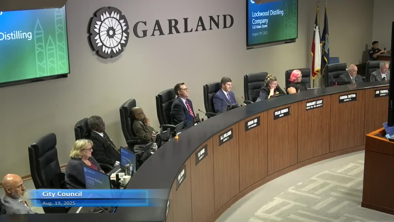 Council approves downtown grant for Lockwood Distilling Company to open restaurant on Garland square