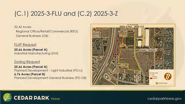 Applicant Seeks Land Use Change for 32 Acre Property Near 183 A Toll Road