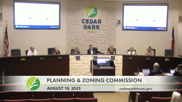 Cedar Park Planning Commission Approves Water Impact Fee Update Unanimously