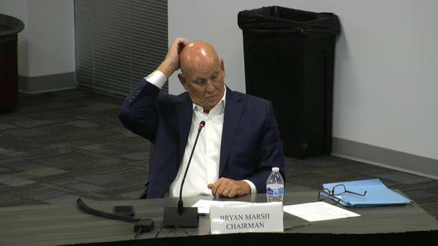 Commissioner Beach Moves To Close Public Hearing on Business Plans