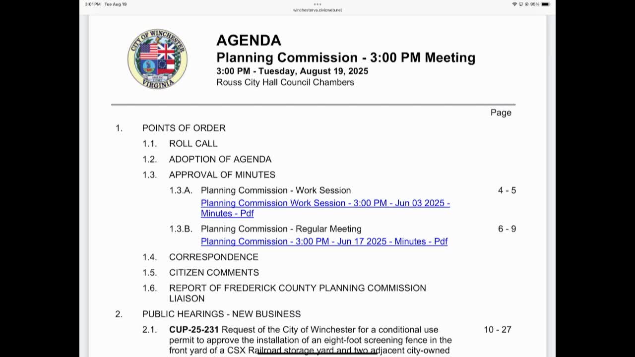 Planning Commission Approves Technical Facility and Denies Telecommunication Tower in Winchester