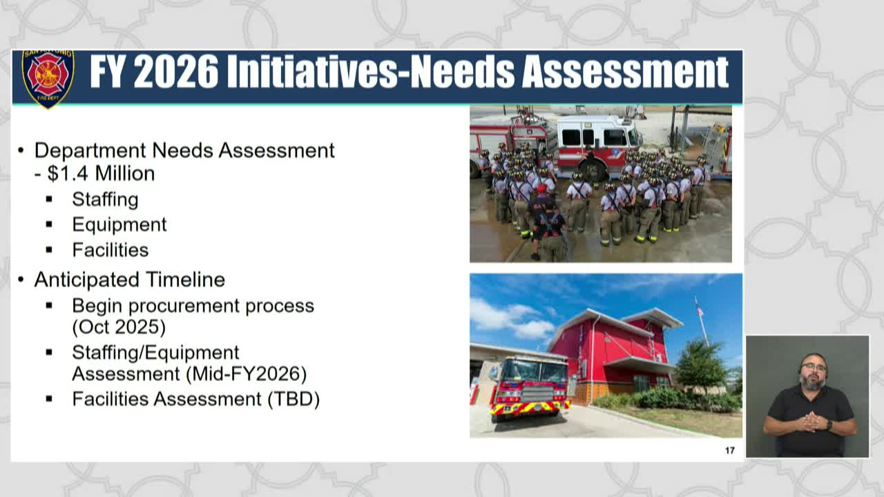 City Proposes Comprehensive Needs Assessment Ahead of 2026 Budget Planning