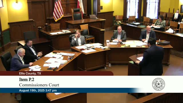 Garrett Bailey Voices Concerns Over Ellis County 2036 Budget Proposal