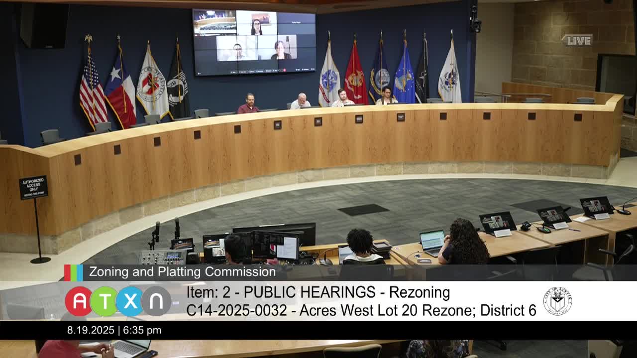 Austin Zoning Commission debates residential lot designation amid neighborhood concerns