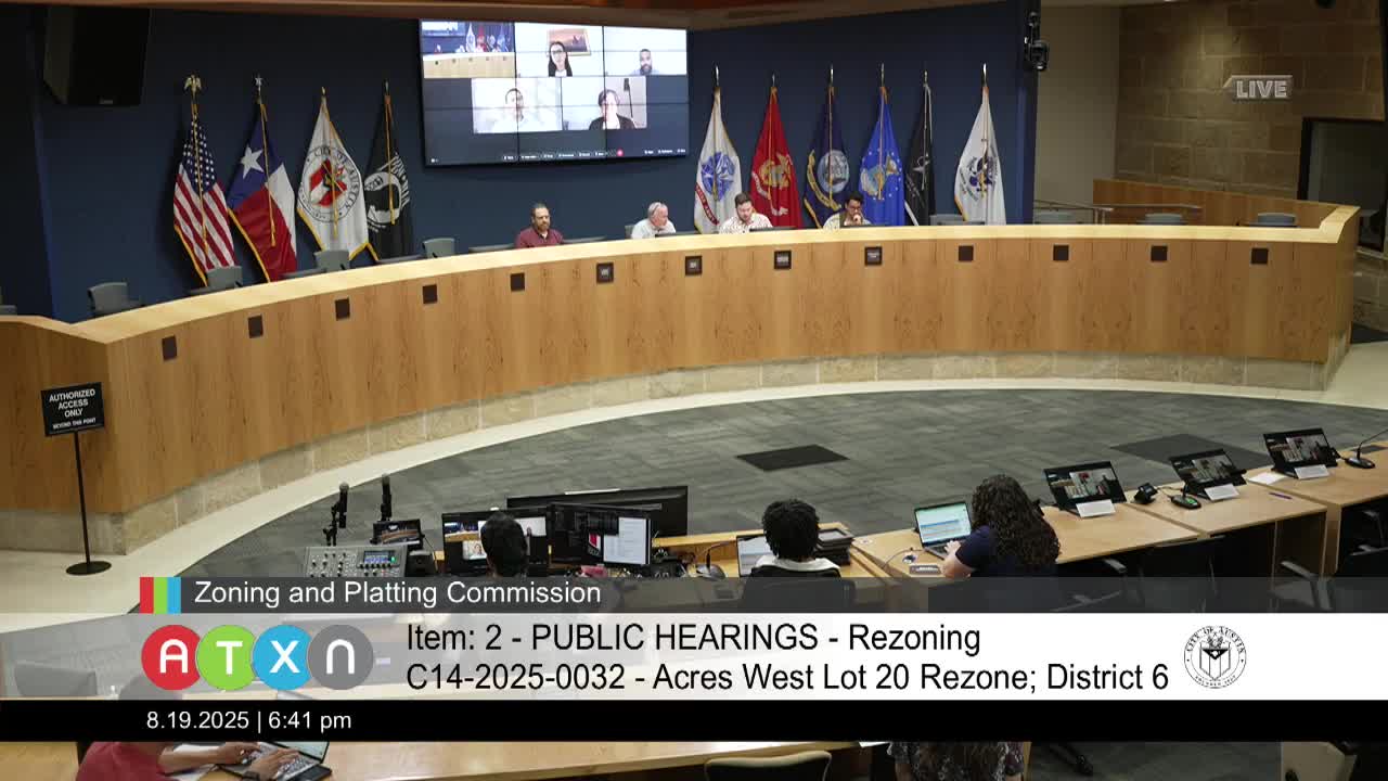 Commission Postpones Zoning Hearing to September for Neighborhood Discussions