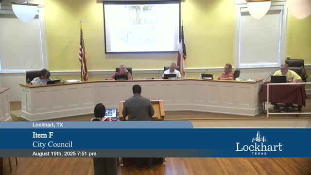 Lockhart City Council Moves Forward with Election Contract and 2026 Planning Committee