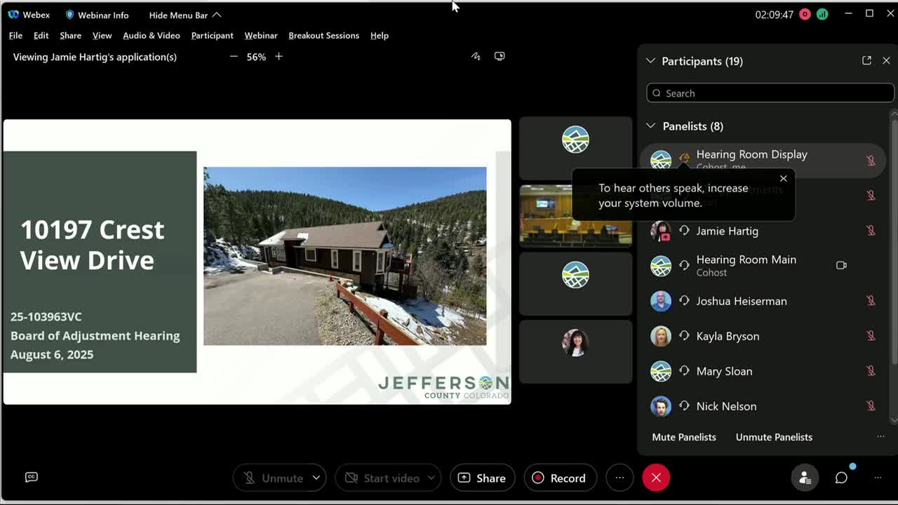 Board rejects short‑term rental permit for 10197 Crestview Drive after neighbors raise management and safety concerns