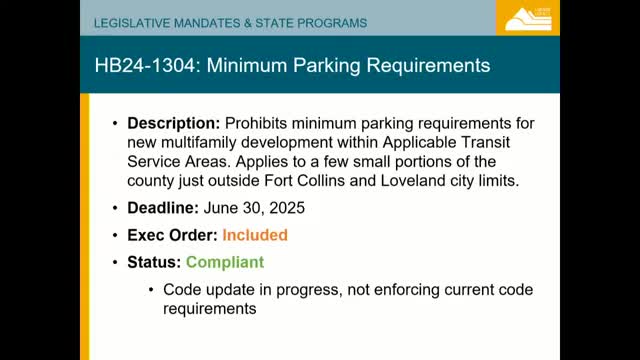 Larimer County updates parking codes to comply with new housing legislation