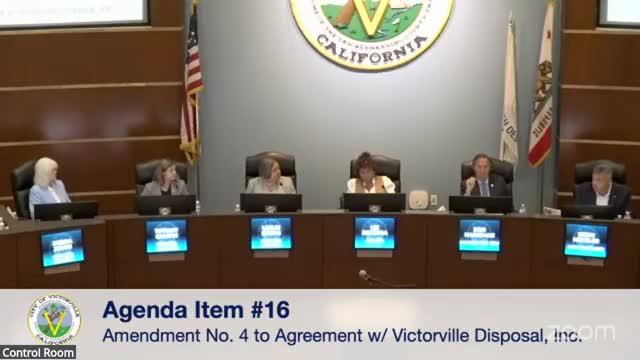 Victorville City Council Approves Budget Amendment and Waste Management Agreement