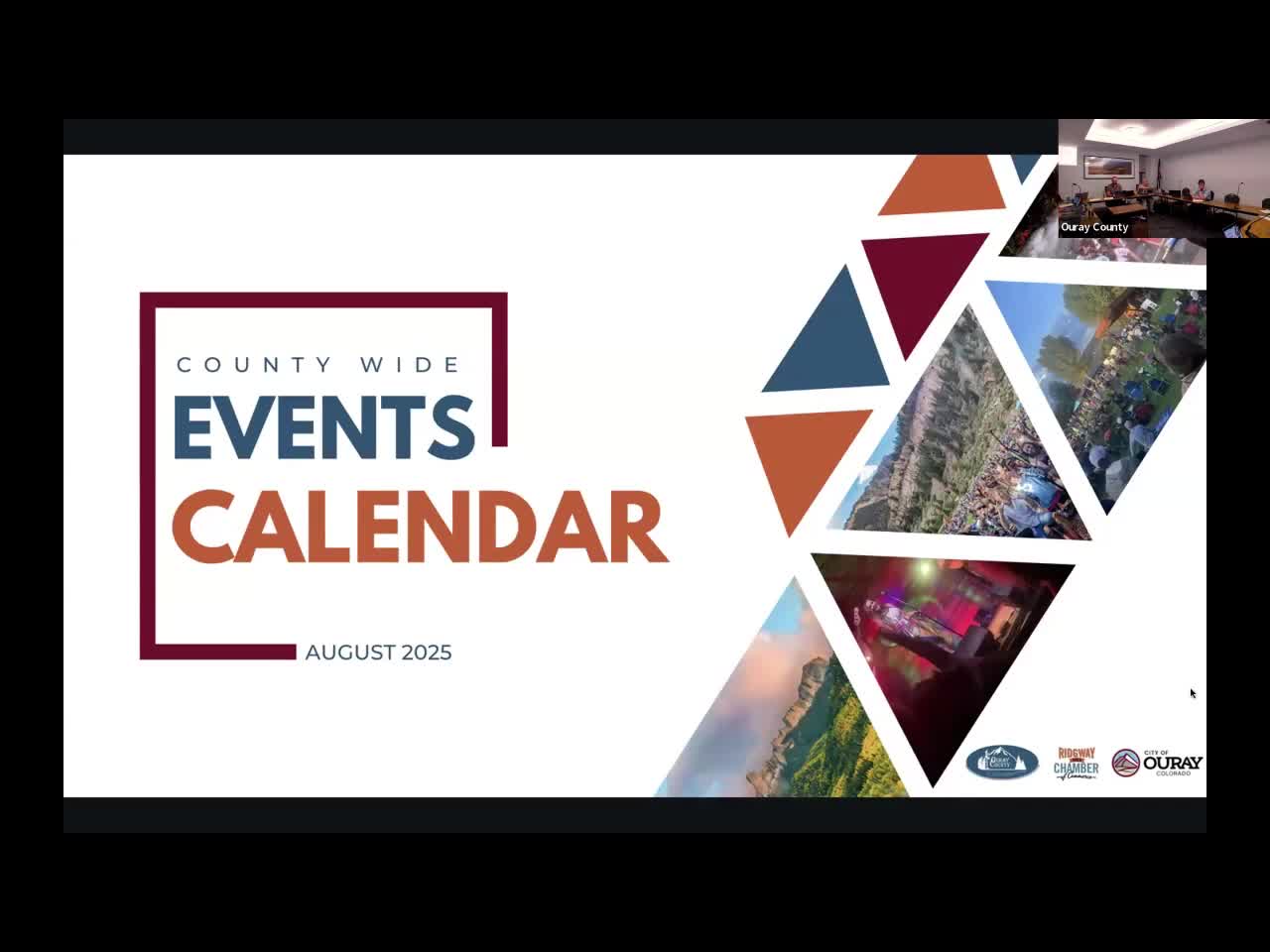 Ouray city, Ridgeway and county staff propose shared Localist calendar; cost split sought for 2026