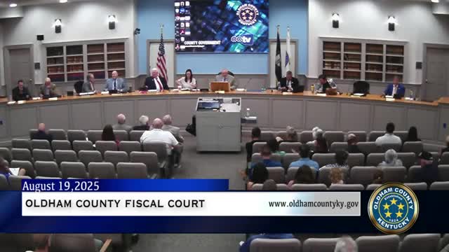 Oldham County Fiscal Court Discusses Roads and Veterans Memorial Park Updates