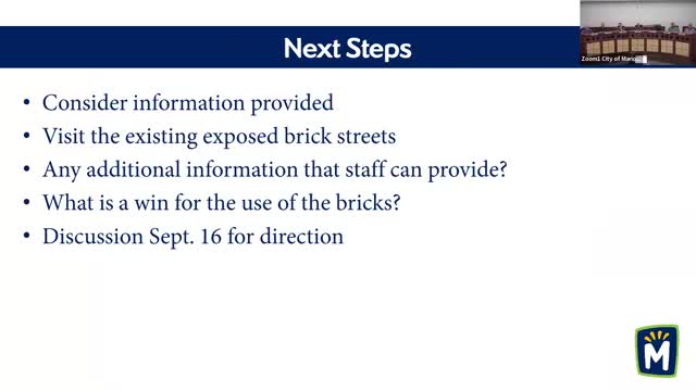 City Council Discusses Future of Salvaging Bridal Street Bricks