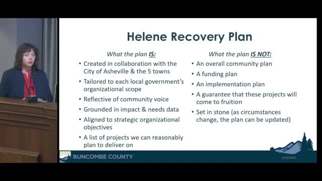 Buncombe County drafts recovery plan with 31 projects addressing storm Helene impacts