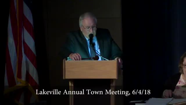 Lakeville Town Meeting Approves Fiscal Year 2019 Budget of $27.67M