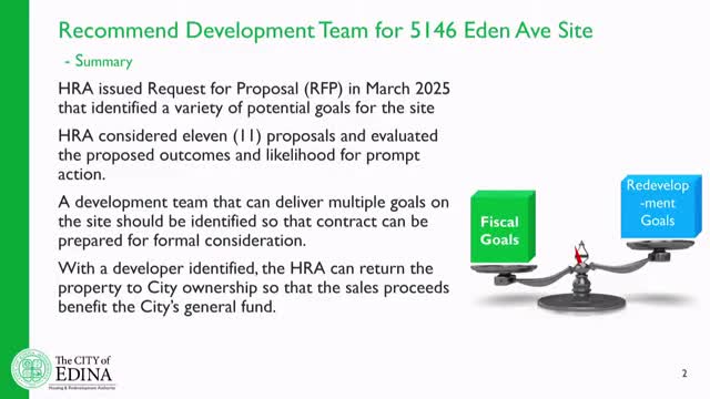 City Council Selects Hempel Real Estate for 5146 Eden Avenue Development Project