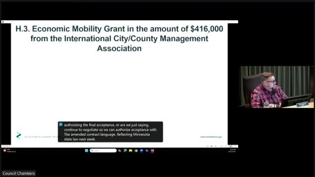 Rochester City Council Accepts $416,500 Economic Mobility Grant from ICMA