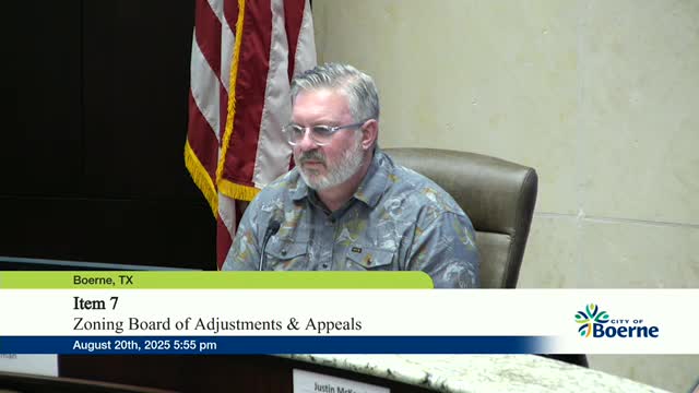 Boerne Board of Adjustments Deliberates RV Code Enforcement and Fence Variance
