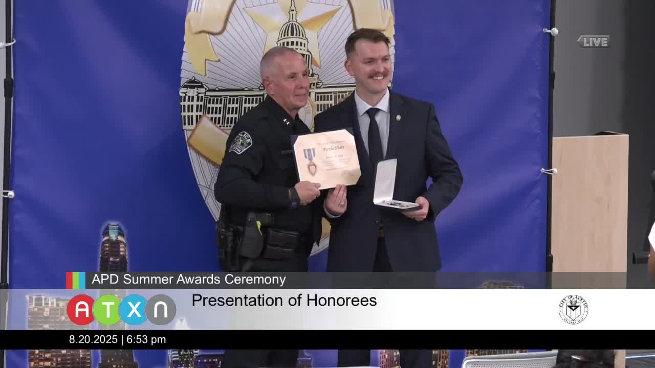 Officer Clawson Awarded for Assisting Disabled Veteran After Bus Depot Incident