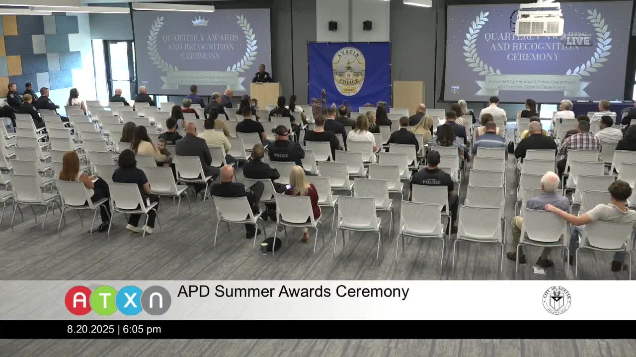 Austin Police Department Holds Quarterly Awards Ceremony as Chief Davis Vacations