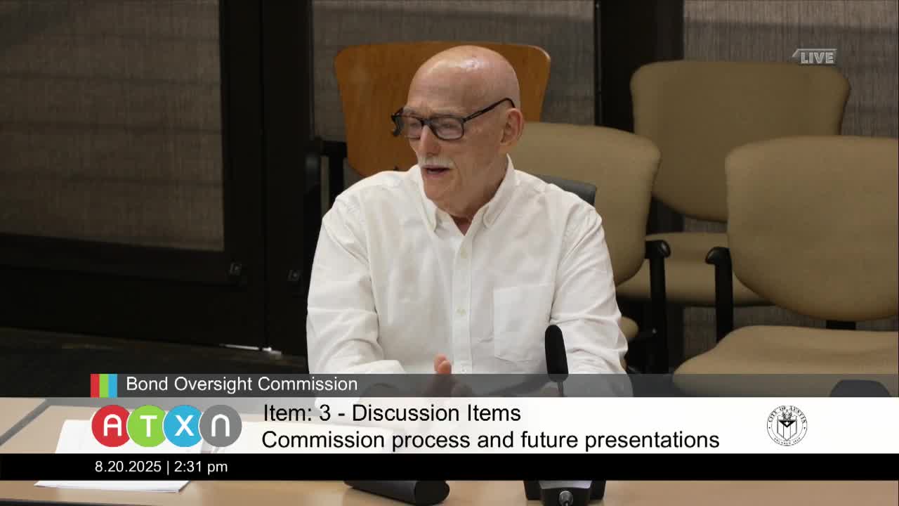 Commission Explores New Project Evaluation Process Ahead of 2026 Bond Election