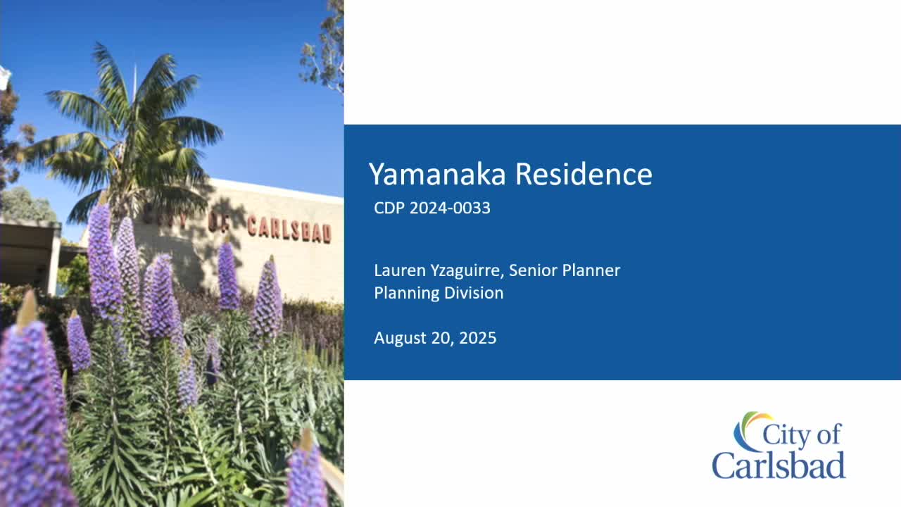 Carlsbad Commission Approves Coastal Development Permit for Yamanaka Residence