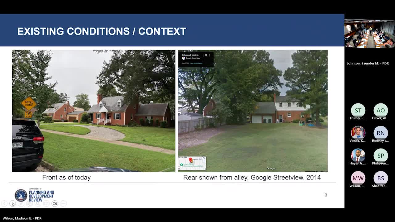Richmond Homeowners Seek Approval for Circular Driveway Despite Staff Opposition