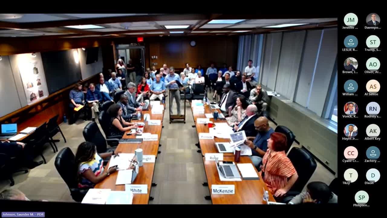 Commissioner Jeff Donahue opens public hearing for project support
