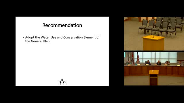 City Council Approves Water Use and Conservation Element for General Plan