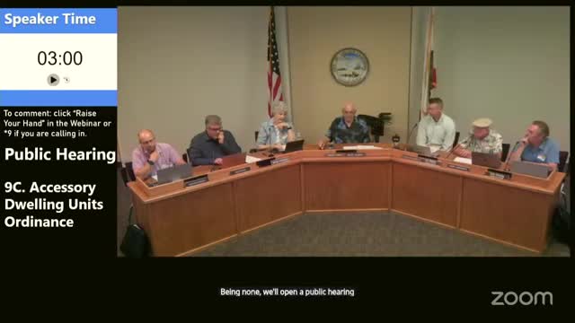 Planning Commission Approves ADU Ordinance Amendment in 7-0 Vote