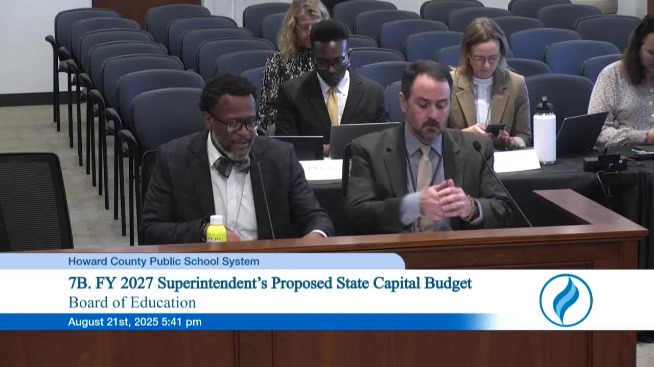 Superintendent Presents FY 2027 Capital Budget Proposal for School Construction