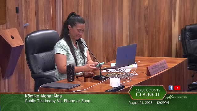 Hawaii Council Discusses Kuleana and Cultural Preservation Initiatives