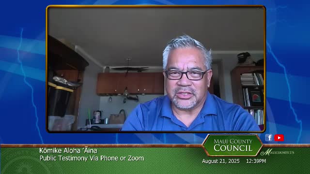 Molokai Council Discusses Naming and Funding Mechanisms for Community Nonprofits
