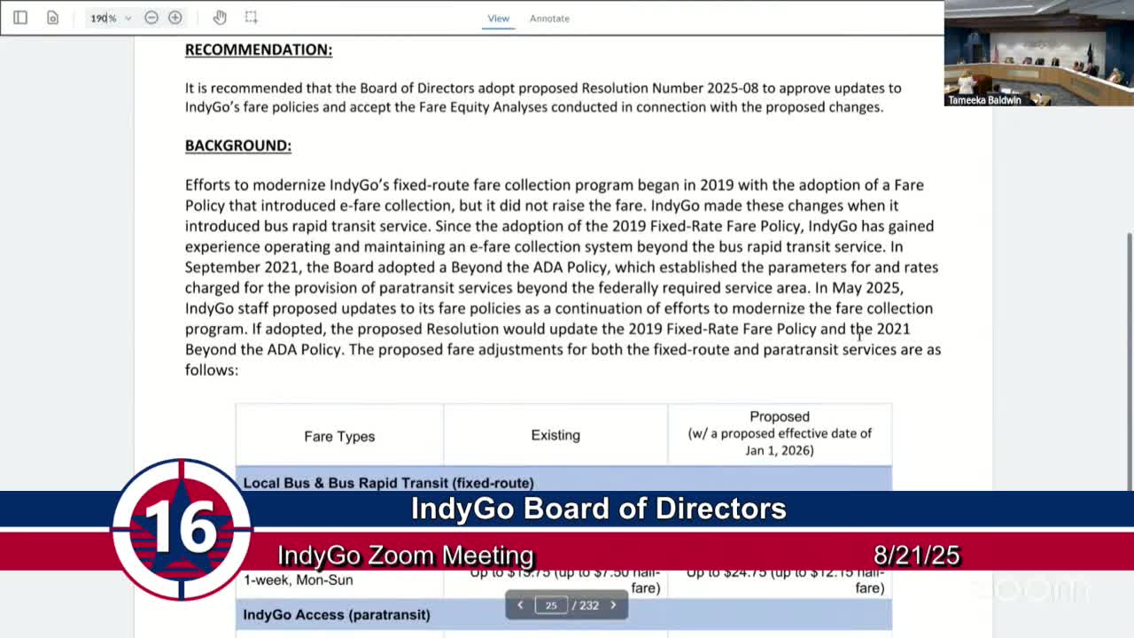 Indigo Transit Board Proposes Fare Increase to $2.75 Starting January 2026