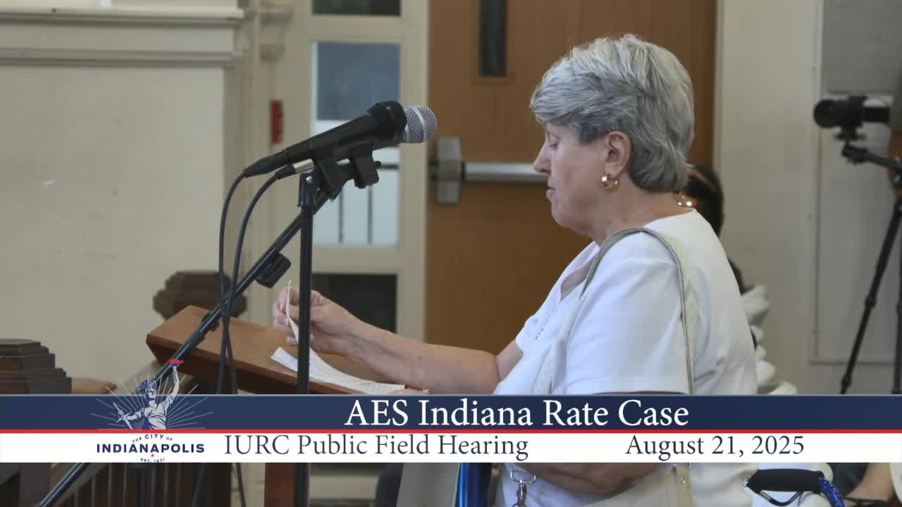 Indianapolis Residents Oppose AES Indiana's Proposed Rate Hike Amid Affordability Crisis