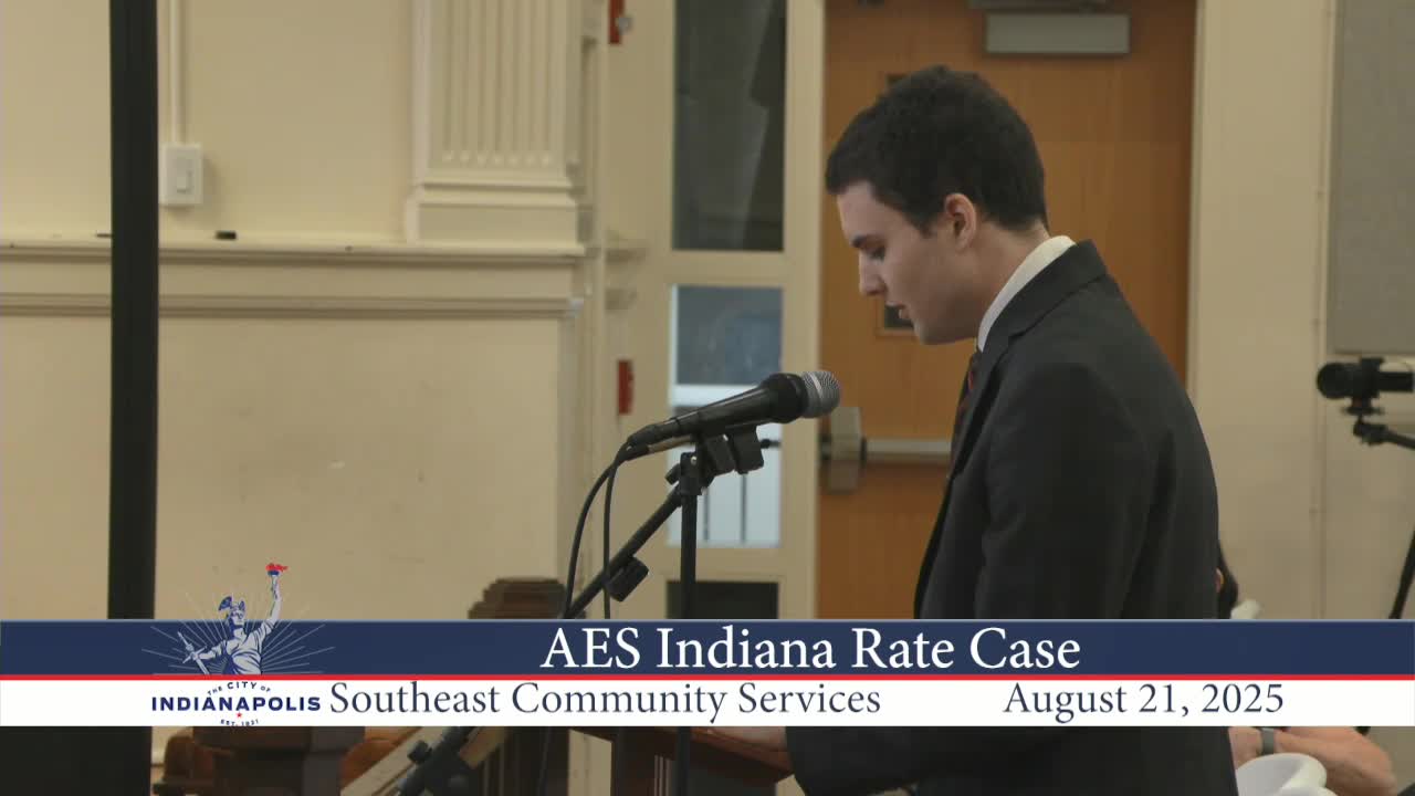 Public Hearing Critiques AES Indiana's Rate Case and Utility Monopoly Challenges
