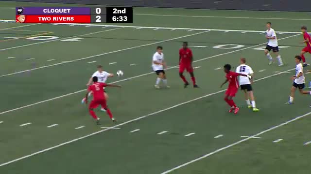 Aguilar Villa leads intense battle for ball in Warriors soccer match