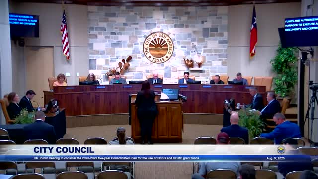 Council hears final public hearing on 2025  29 Consolidated Plan for CDBG and HOME funds; staff reports few funding changes