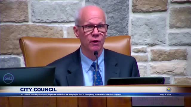 San Angelo council authorizes application to NRCS emergency watershed program for floodway armoring and voluntary buyouts