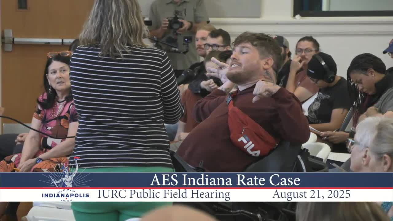 Indianapolis Resident Lucas Waterfill Critiques AES Electricity Rate Increase