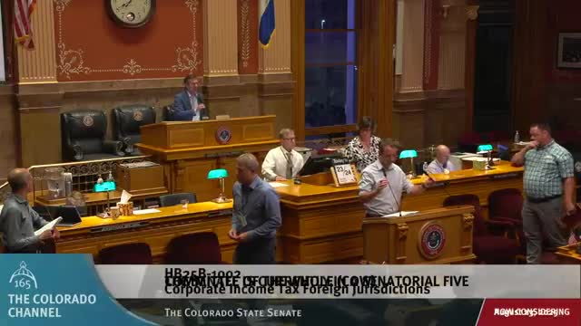 Senator Ball Advocates for House Bill 1002 to Reform Colorado Tax Code