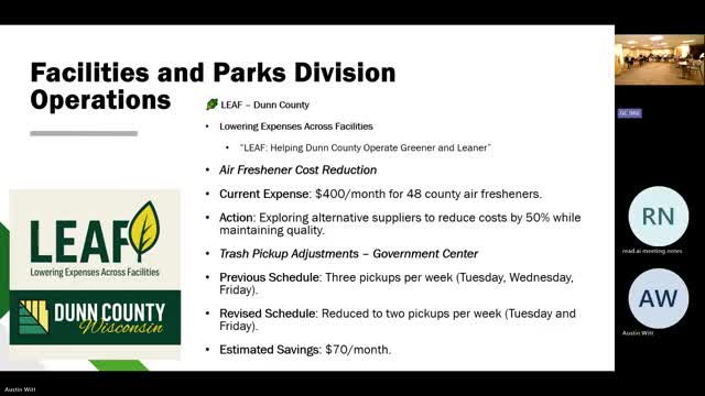 Dunn County Parks Department outlines summer projects and budget updates