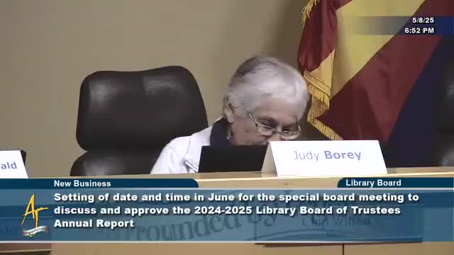 Library Board sets June 12 special meeting to approve 2024–25 annual report