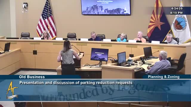Staff outlines guest-parking standard and rare use of parking reductions; commissioners ask for clearer trade-offs