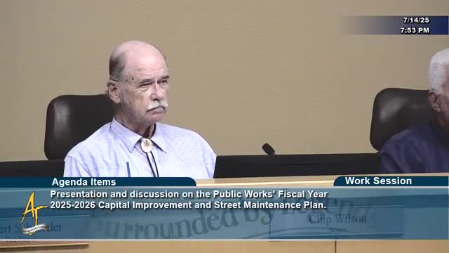 Public Works outlines FY26 capital improvement and street maintenance plan; pavement score edges up