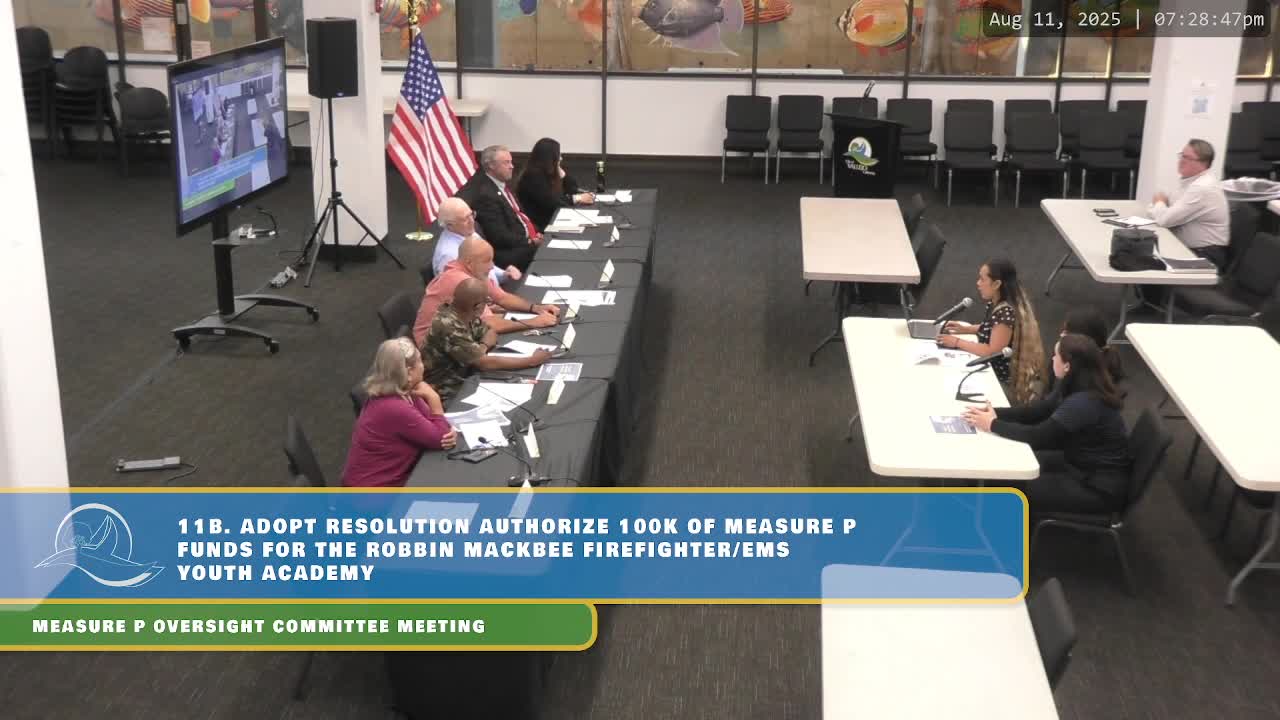 MPOC backs $300,000 for GVRD programs and recommends Measure P support for Vallejo youth academy