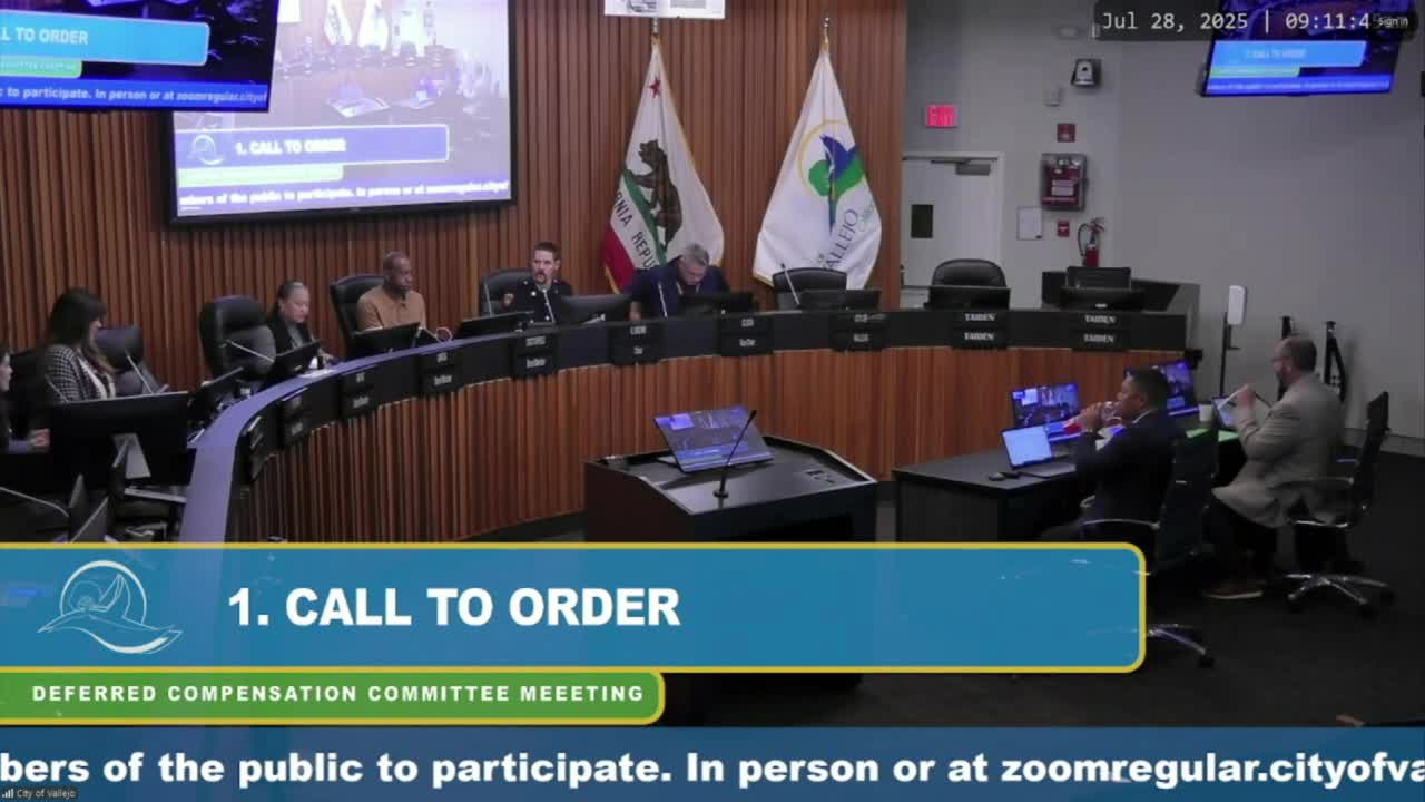 Vallejo committee keeps several funds on watch, adds MissionSquare fund to watch, approves conference attendance and new 2070 target date