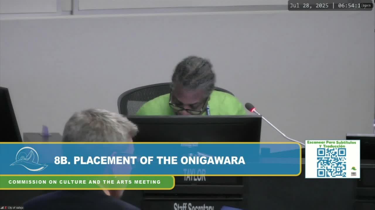 Commission recommends placing refurbished Onagawara sculpture back in Japanese garden on pedestal