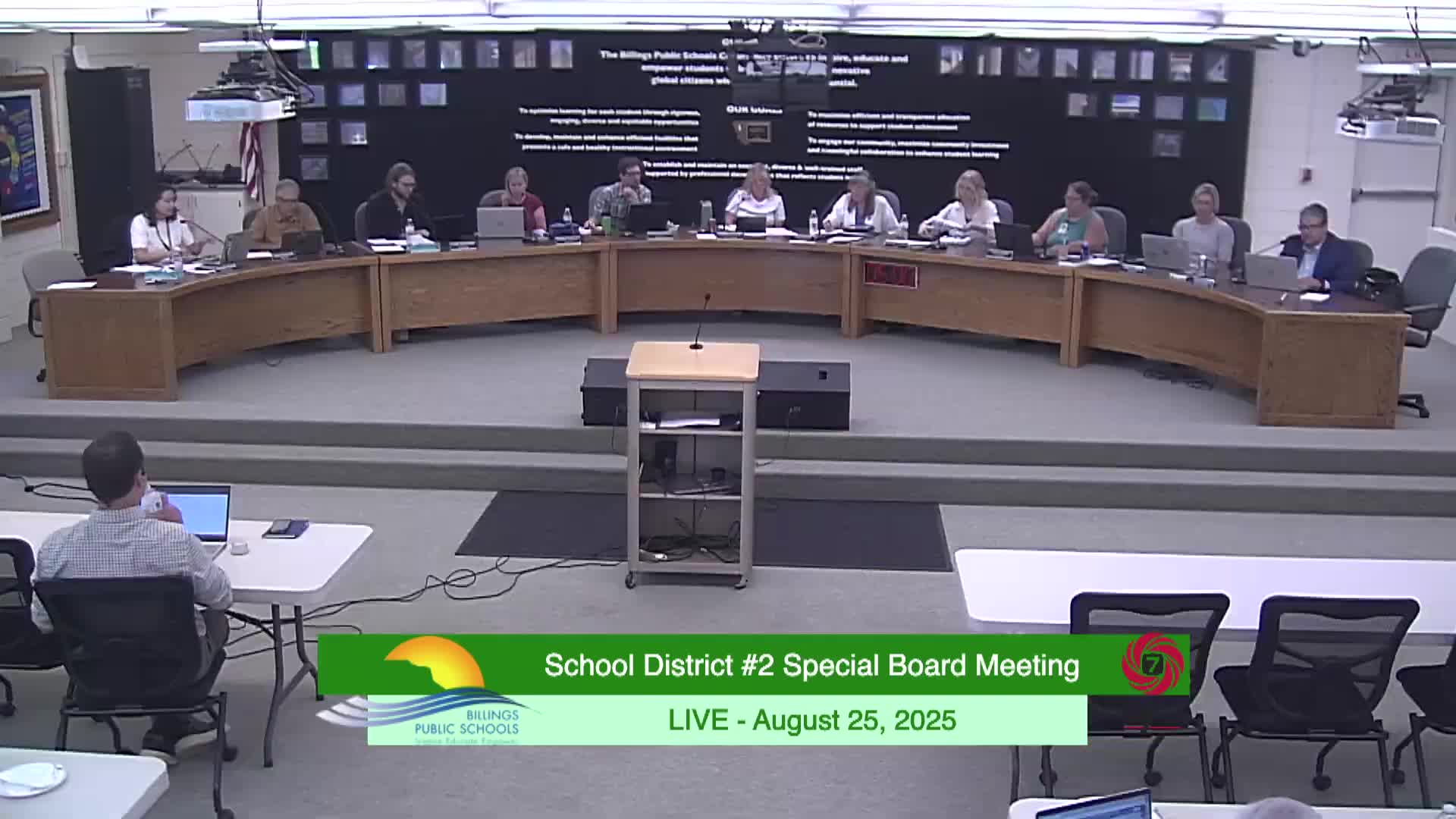 Chase Rose updates Dallas Stadium fundraising progress at Billings Board meeting