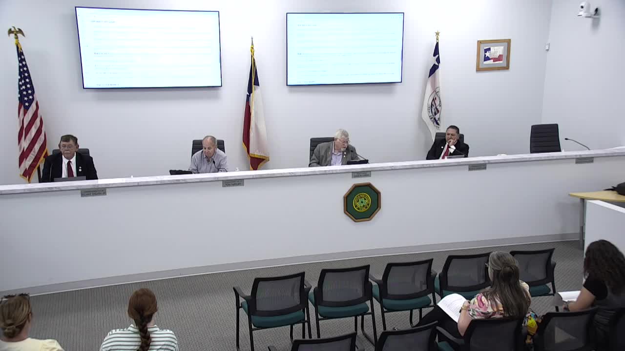 Commissioners Approve Pretrial Diversion Funds and Outdoor Burning Restrictions in Tricia County
