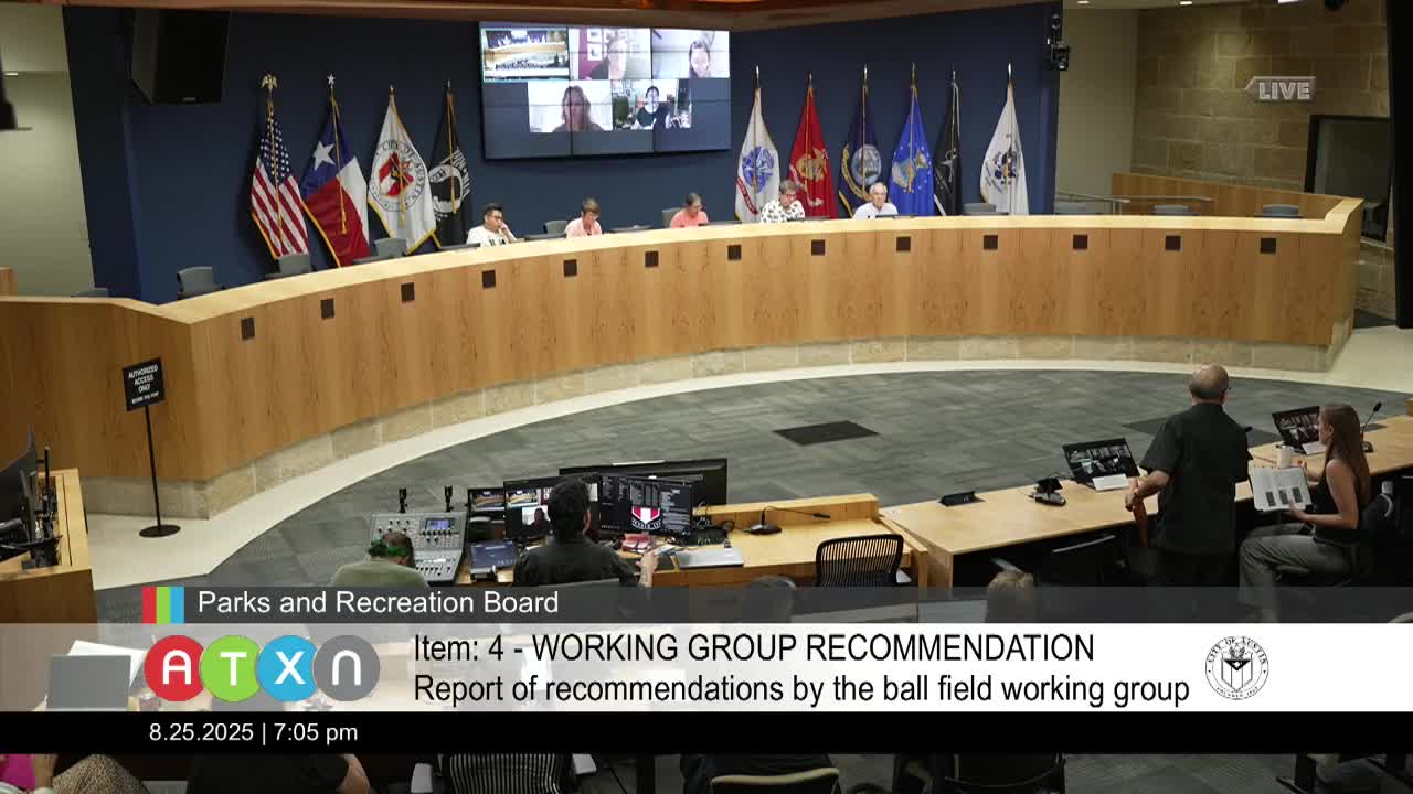 Board Member Becker outlines recommendations for improving public access to sports fields